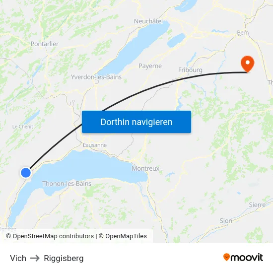 Vich to Riggisberg map