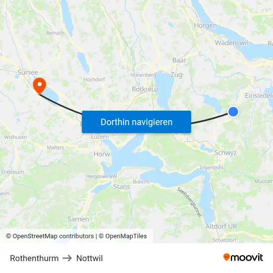Rothenthurm to Nottwil map