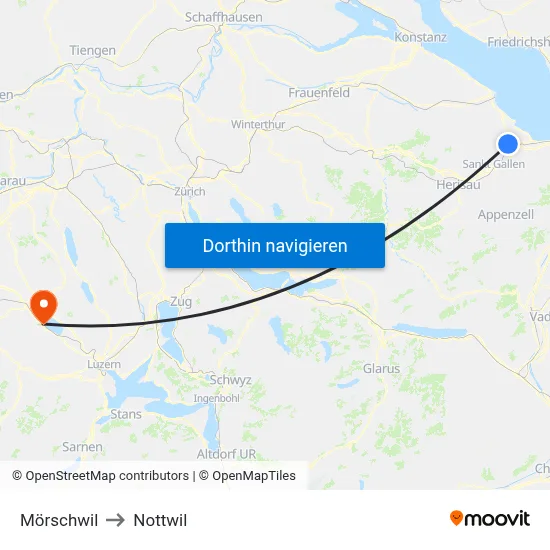 Mörschwil to Nottwil map