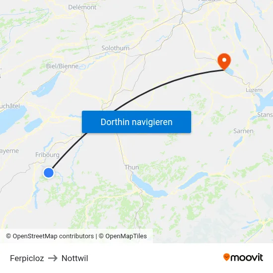 Ferpicloz to Nottwil map