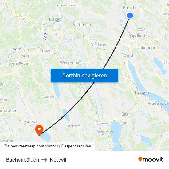 Bachenbülach to Nottwil map