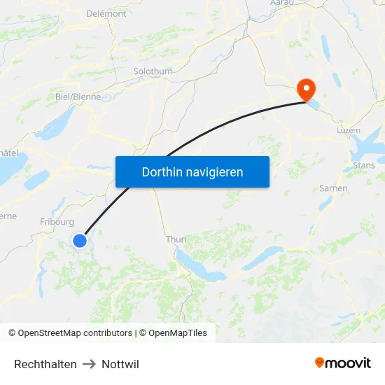 Rechthalten to Nottwil map