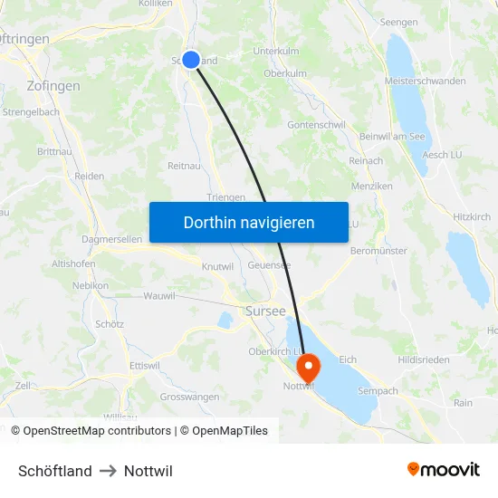 Schöftland to Nottwil map