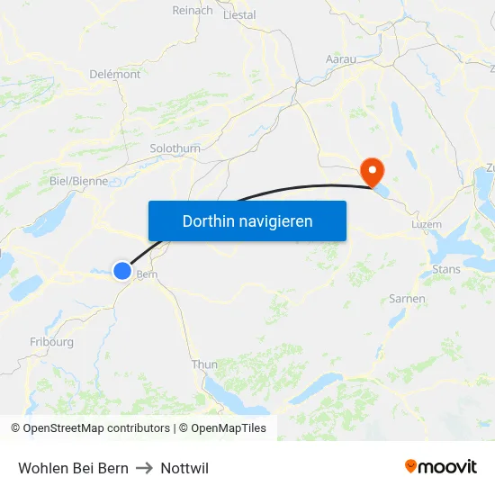 Wohlen Bei Bern to Nottwil map
