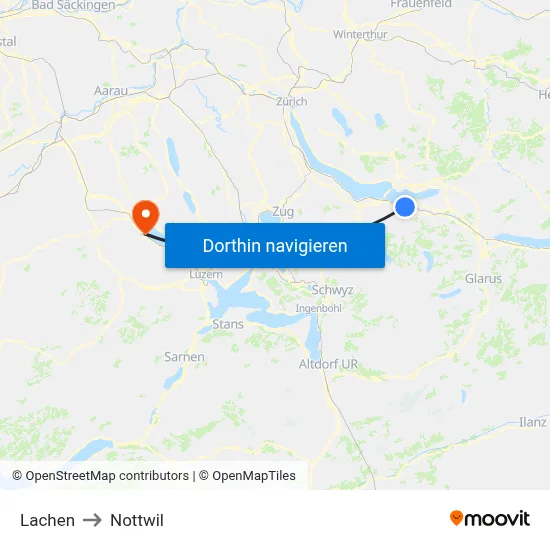 Lachen to Nottwil map