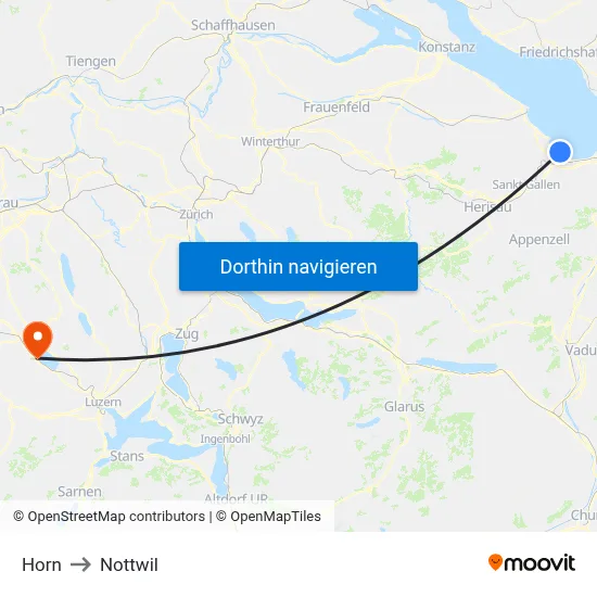 Horn to Nottwil map