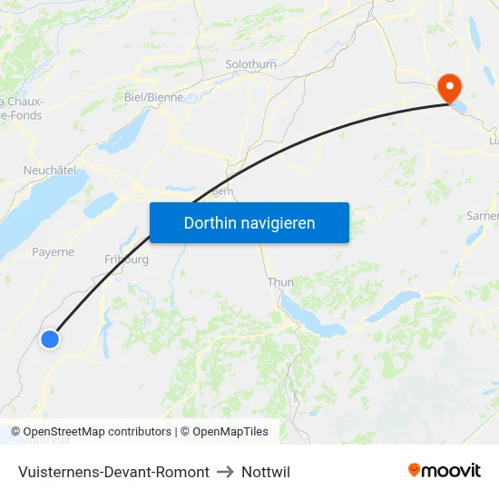 Vuisternens-Devant-Romont to Nottwil map