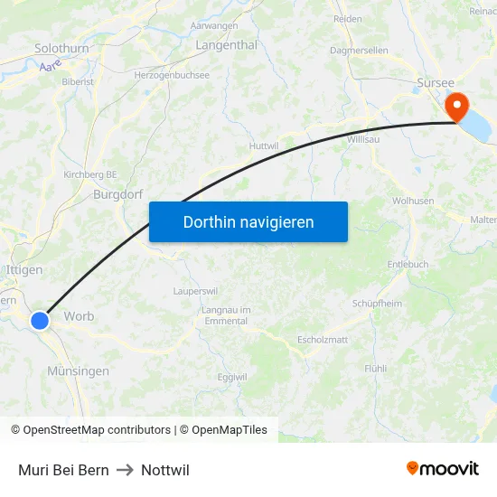 Muri Bei Bern to Nottwil map