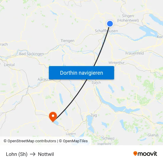 Lohn (Sh) to Nottwil map