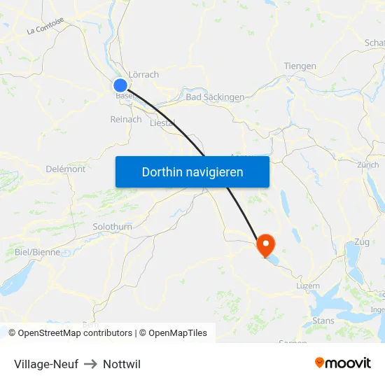 Village-Neuf to Nottwil map