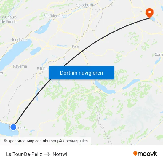 La Tour-De-Peilz to Nottwil map