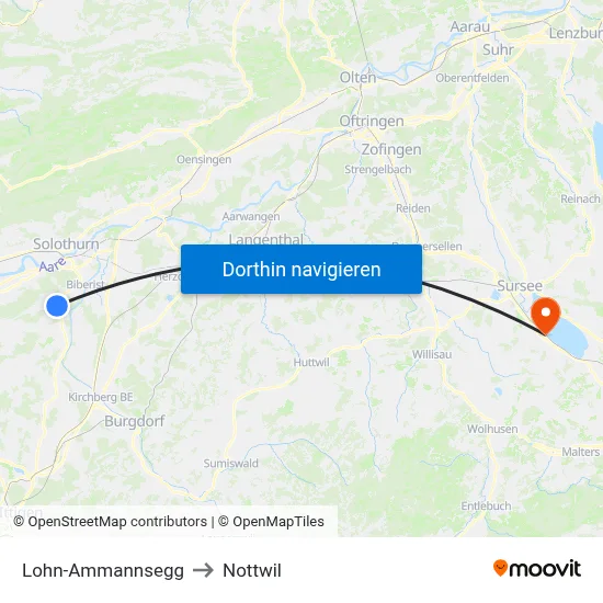 Lohn-Ammannsegg to Nottwil map