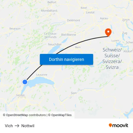 Vich to Nottwil map
