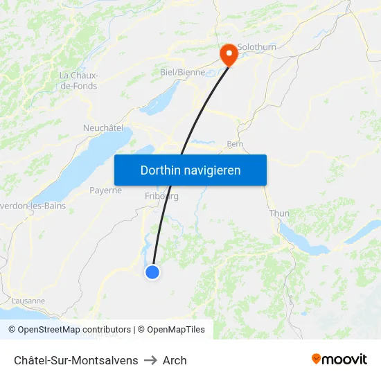 Châtel-Sur-Montsalvens to Arch map
