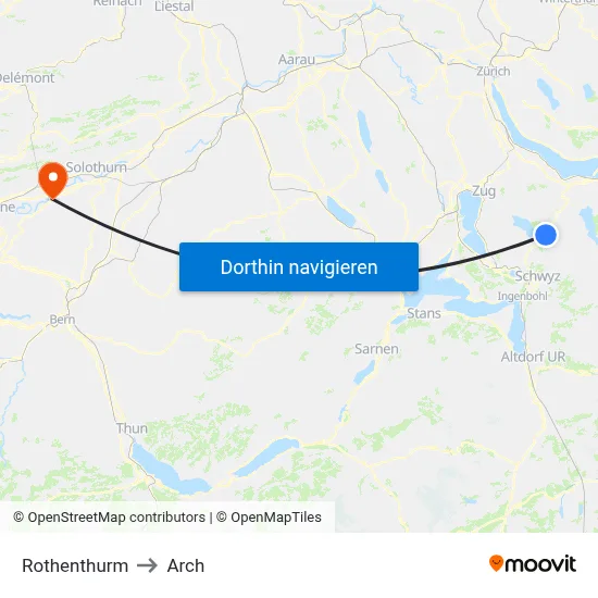 Rothenthurm to Arch map