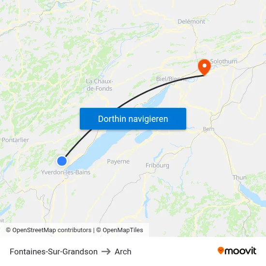 Fontaines-Sur-Grandson to Arch map