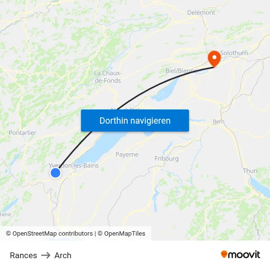 Rances to Arch map