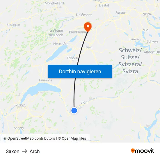 Saxon to Arch map