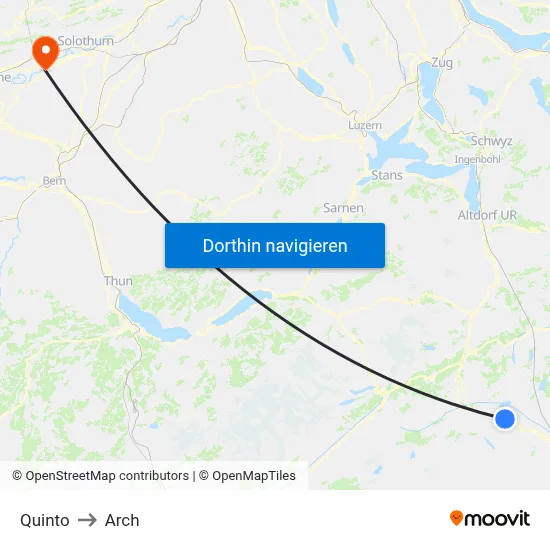 Quinto to Arch map