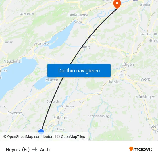 Neyruz (Fr) to Arch map
