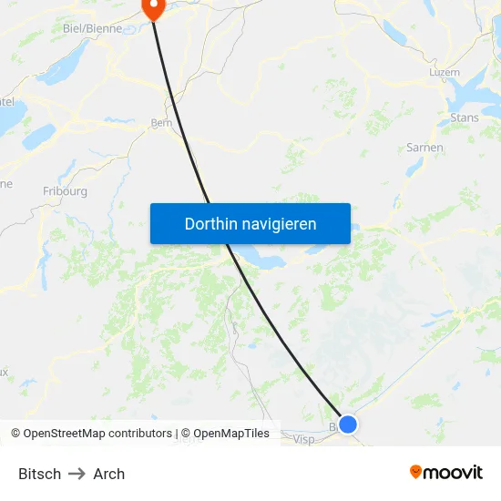 Bitsch to Arch map