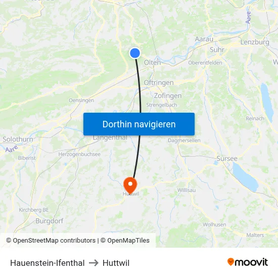 Hauenstein-Ifenthal to Huttwil map