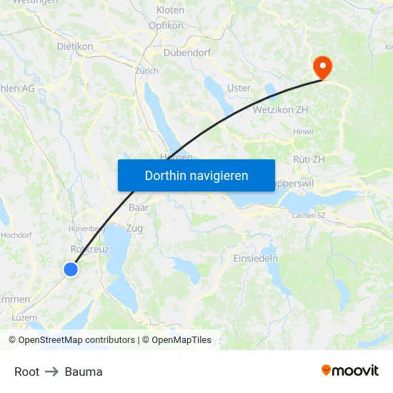 Root to Bauma map