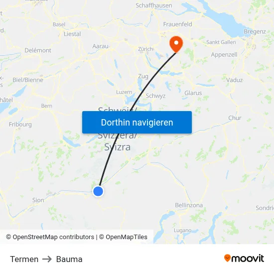 Termen to Bauma map