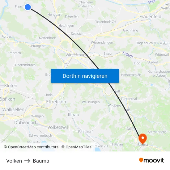 Volken to Bauma map