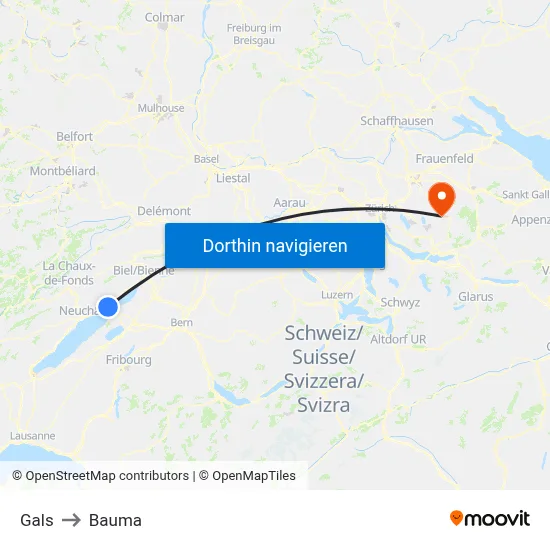 Gals to Bauma map