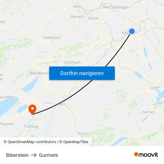 Biberstein to Gurmels map