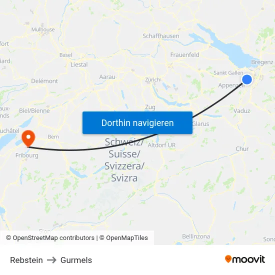 Rebstein to Gurmels map
