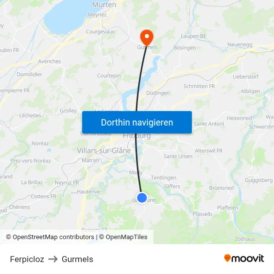 Ferpicloz to Gurmels map