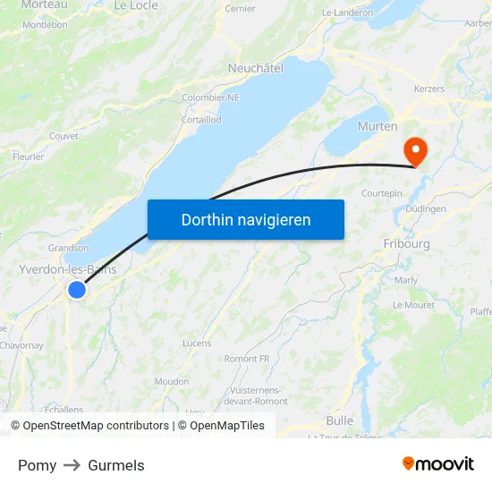 Pomy to Gurmels map