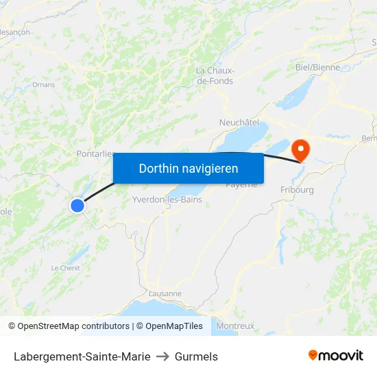 Labergement-Sainte-Marie to Gurmels map