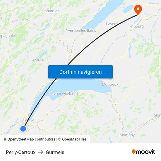 Perly-Certoux to Gurmels map
