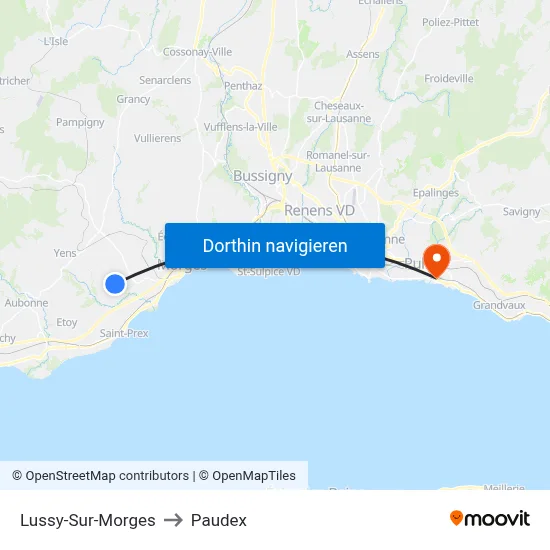 Lussy-Sur-Morges to Paudex map