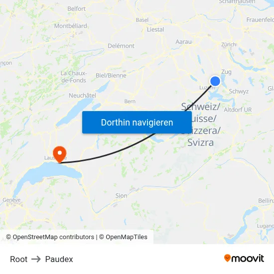 Root to Paudex map