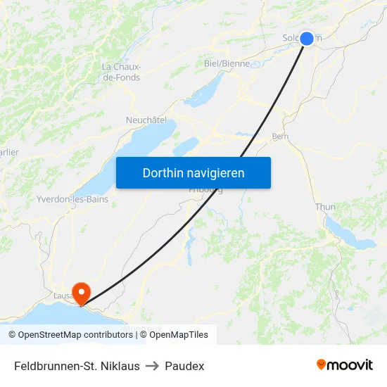 Feldbrunnen-St. Niklaus to Paudex map
