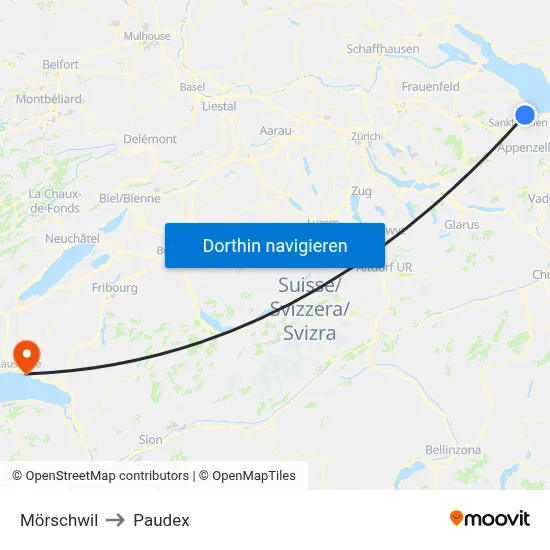 Mörschwil to Paudex map