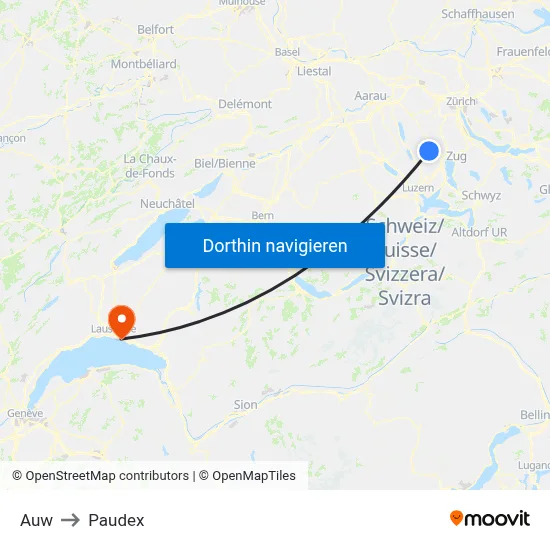 Auw to Paudex map