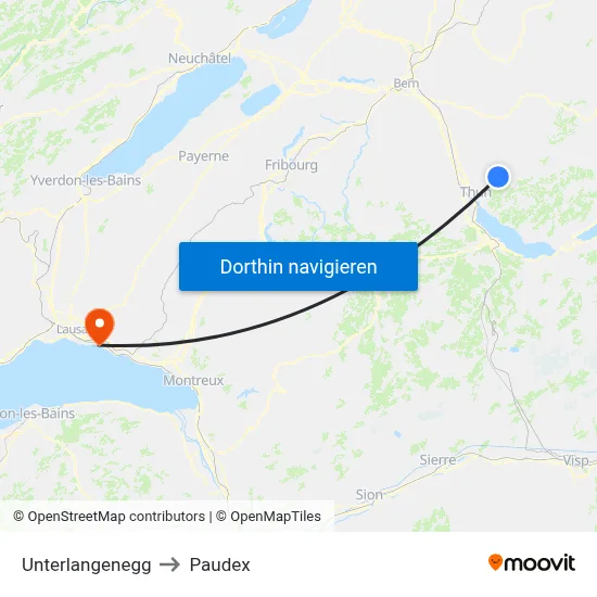 Unterlangenegg to Paudex map