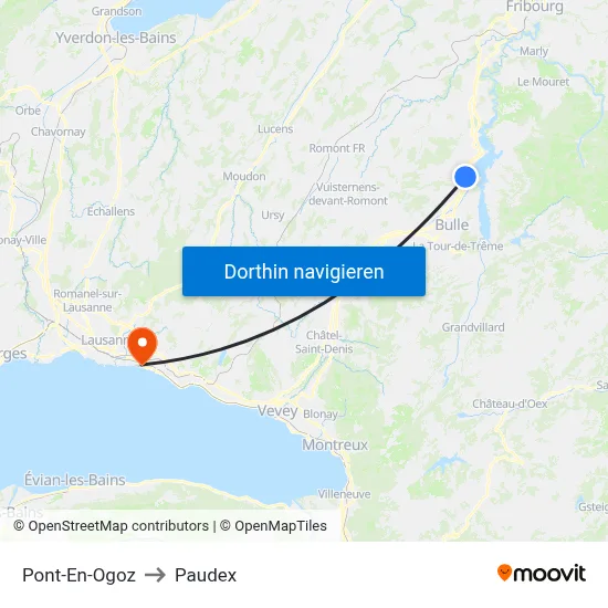 Pont-En-Ogoz to Paudex map