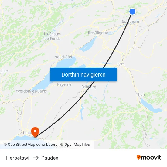 Herbetswil to Paudex map
