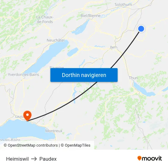 Heimiswil to Paudex map
