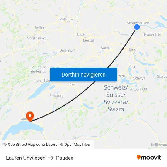Laufen-Uhwiesen to Paudex map