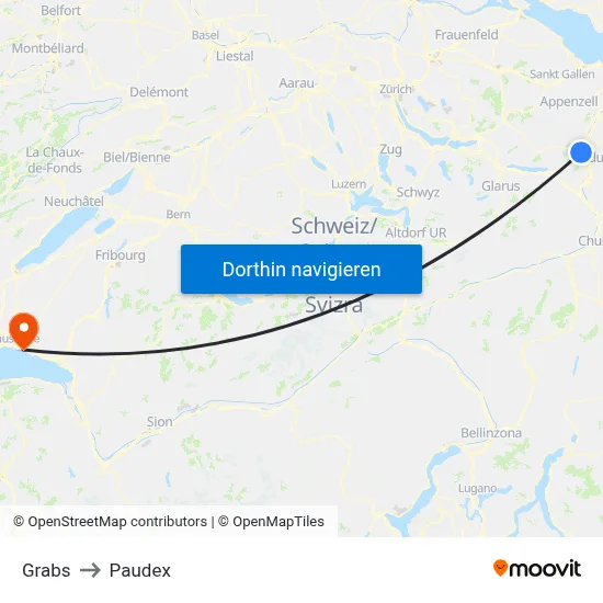 Grabs to Paudex map
