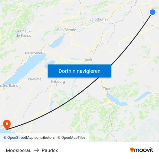 Moosleerau to Paudex map