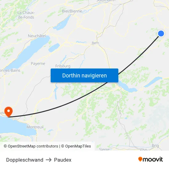 Doppleschwand to Paudex map