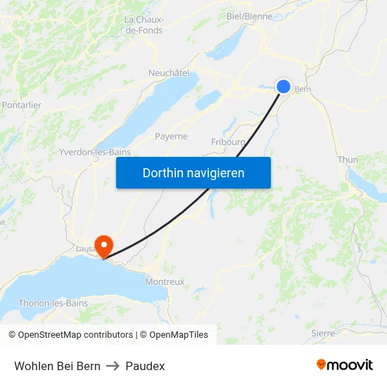 Wohlen Bei Bern to Paudex map